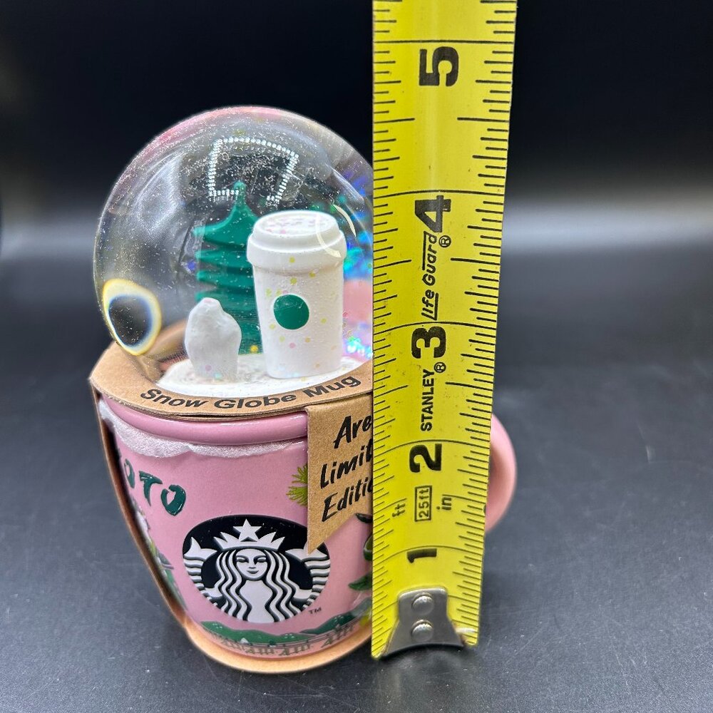 Starbucks Kyoto Japan Snow Globe Mug 89mL Pink Area Limited Edition New - Picture 9 of 10